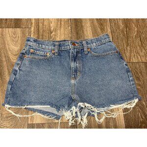 PINK VICTORIAS SECRET DENIM SHORTS SIZE 26 Distressed BLUE